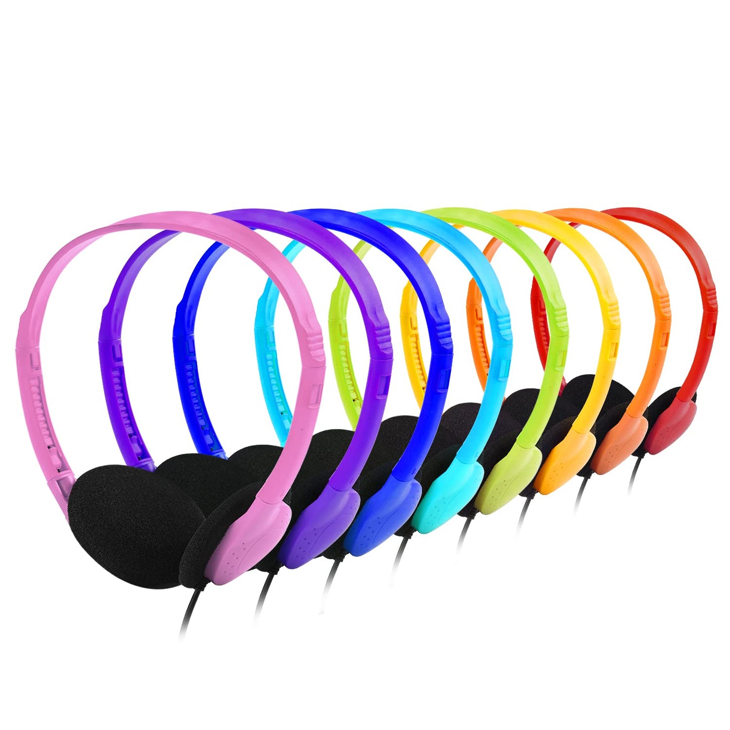 CN-Outlet 32 Pack Kids Headphones Bulk Multi Color for School Classroom Students Children Toddler Boys Girls Teen and Adult