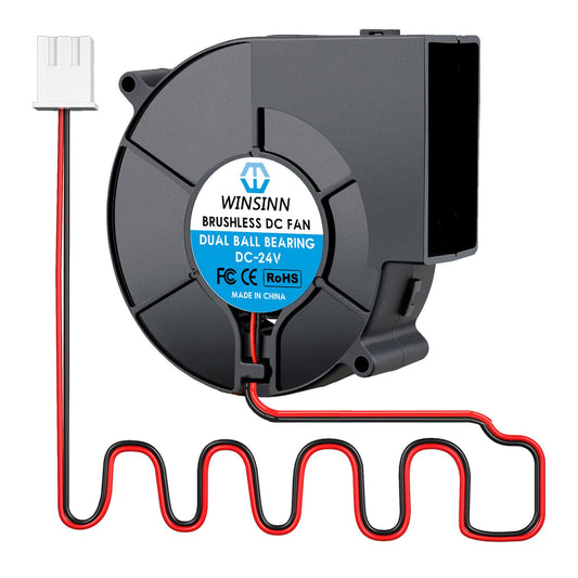 WINSINN DC 97mm Blower Fan 24V 9733 Dual Ball Bearing Brushless Cooling Turbine Turbo 97x33mm 2PIN, 9733G24DB