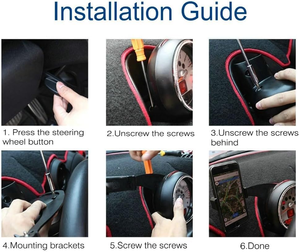 Lavitin Mobile Phone Holder Mount Compatible with Cooper S D SD JCW ONE Countryman R60 2010-2016 Paceman R61 2013-2016 Phone Mount Cradle Stand