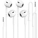 2 Pack-Headphones Wired/iPhone Earbuds with 3.5mm Earphones Wired[MFi Certified] (Built-in Microphone & Volume Control) Compatible