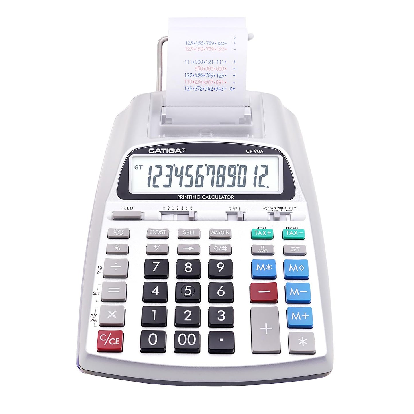 CATIGA New & Upgraded 2025 Printing Calculator Adding Machine 10 Key, Desktop Home Office Calculator with Paper Roll Print Out, Accounting Business