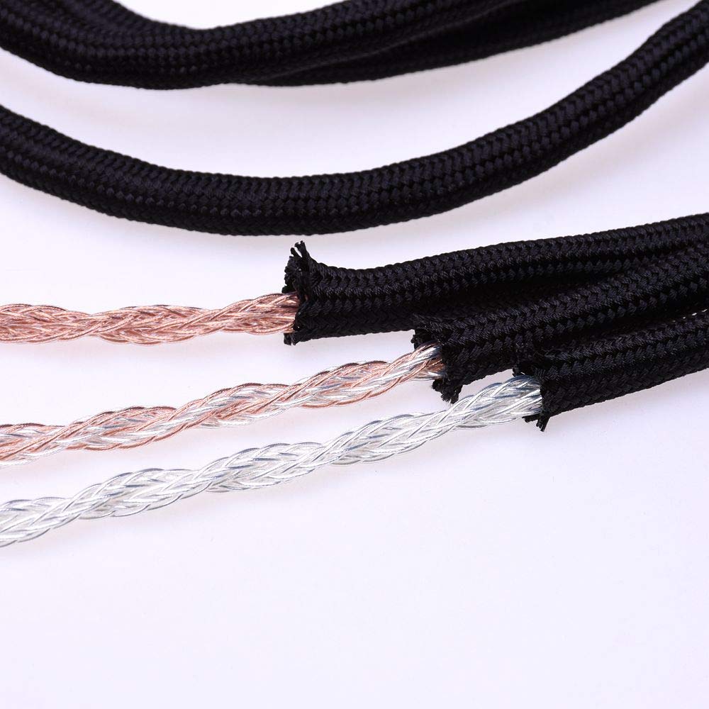 GAGACOCC Black Sleeve 16 Cores 5N Pcocc HiFi Cable New 2x3.5mm for Hifiman Arya HE1000se HE5se HE6se HE4xx Headphone Upgrade Cable Extension Cord…