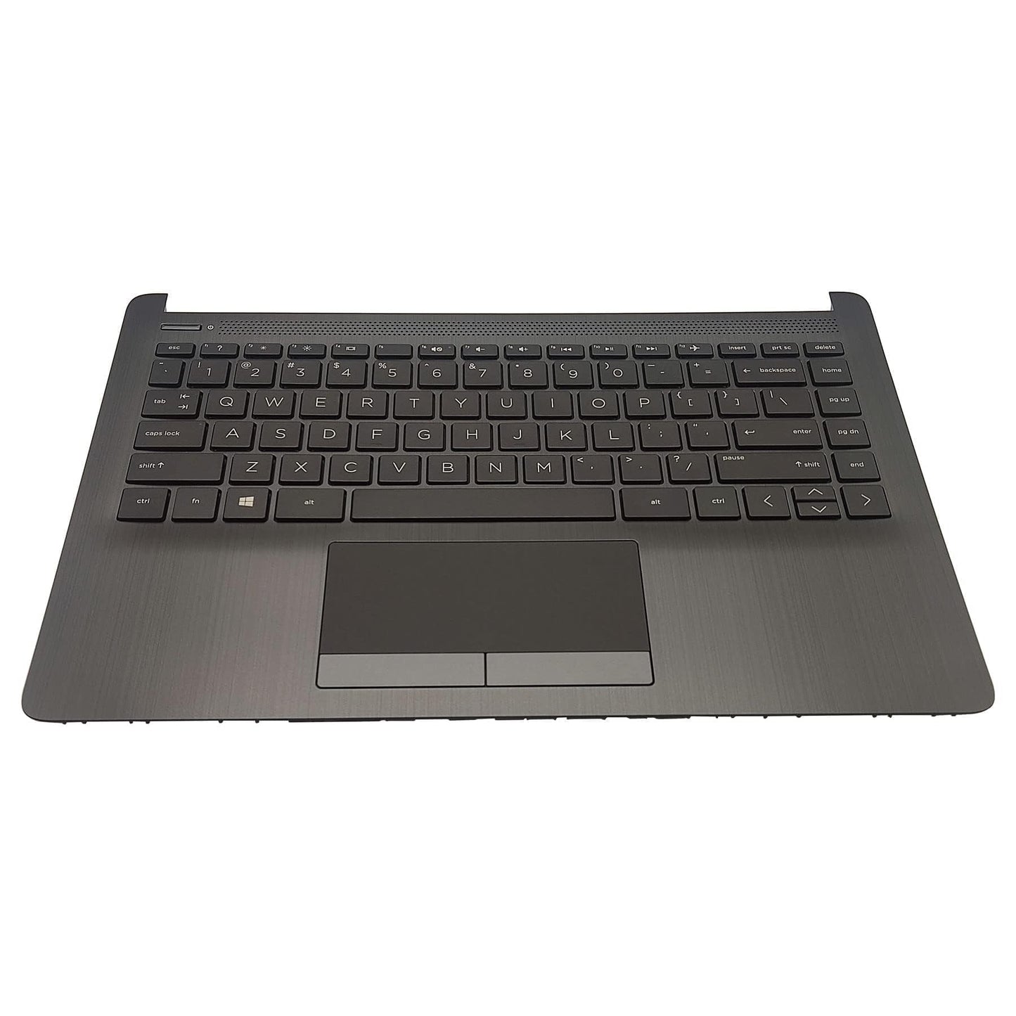 Replacement Upper Case Palmrest for HP 14Z-DK 14-DK 14-CF 14S-CF 14-DF Series Laptop Non-Backlit Keyboard Assembly Top Cover Touchpad L24818-001 Gray