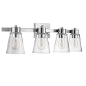 Prominence Home Fairendale 4 Light Brushed Nickel Bathroom Vanity Light with Clear Glass - 51528-01