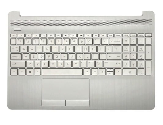 Replacement Upper Case Palmrest for HP 15T-DW 15-DW 15S-DR 15S-DU Series Laptop Backlight Keyboard Assembly Touchpad Top Cover L52022-001 AP2H8000510