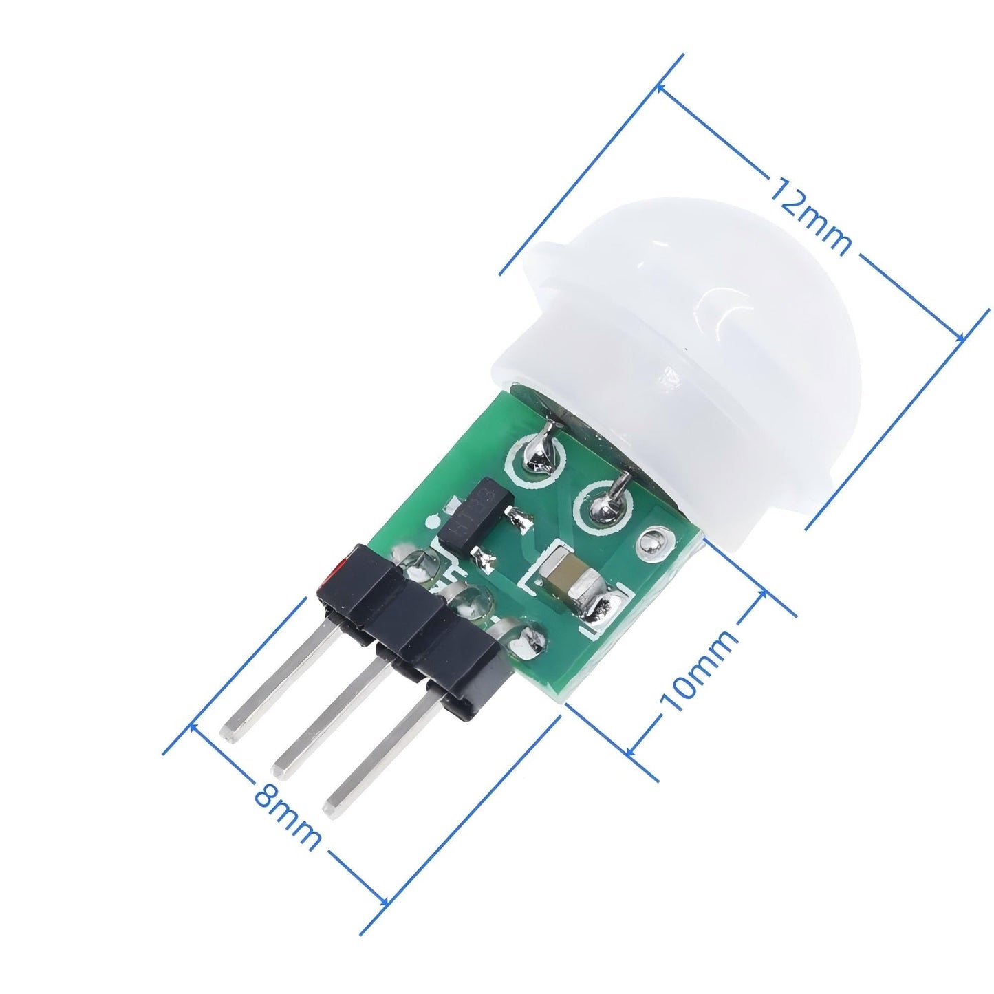 MTDELE 10Pcs Pir Sensor Am312 2.7V to 12v Mini Motion Sensor Pyroelectric Human Infrared Sensor Module