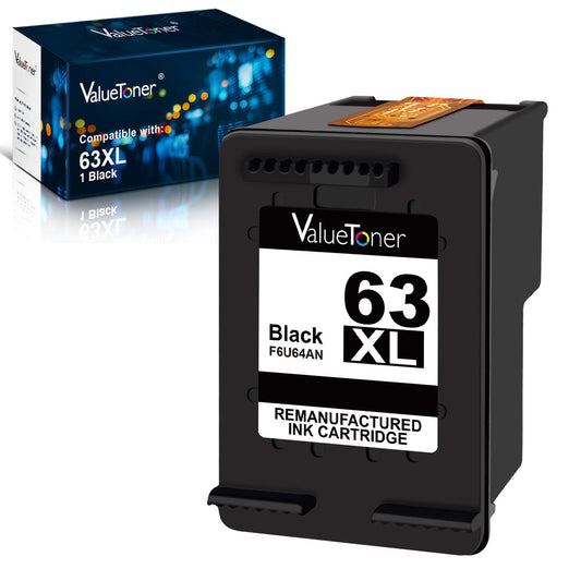 Valuetoner Remanufactured Ink Cartridge Replacement for HP 63XL 63 XL High Yield Compatible with Envy 4520 4512 4516 Officeje 3830 3833 4655 Deskjet
