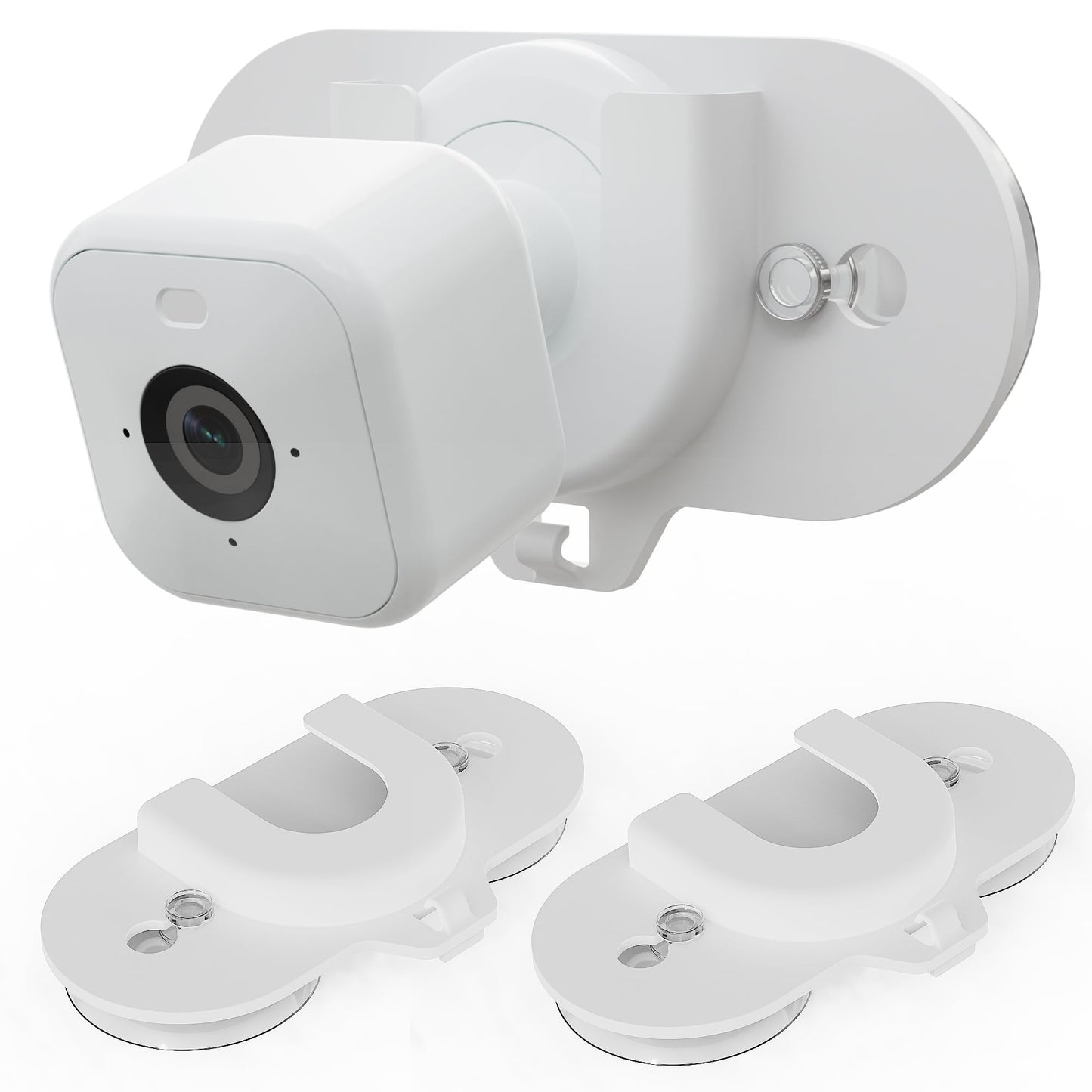 Blink Camera Mount with Dual Suction Cup, No-Drill, No Need Adhesive, Mounted on Smooth Surfaces Like Windows, Glossy Tiles, and Wood, 2 Pack for All
