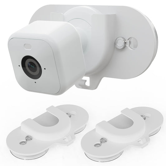 Blink Camera Mount with Dual Suction Cup, No-Drill, No Need Adhesive, Mounted on Smooth Surfaces Like Windows, Glossy Tiles, and Wood, 2 Pack for All