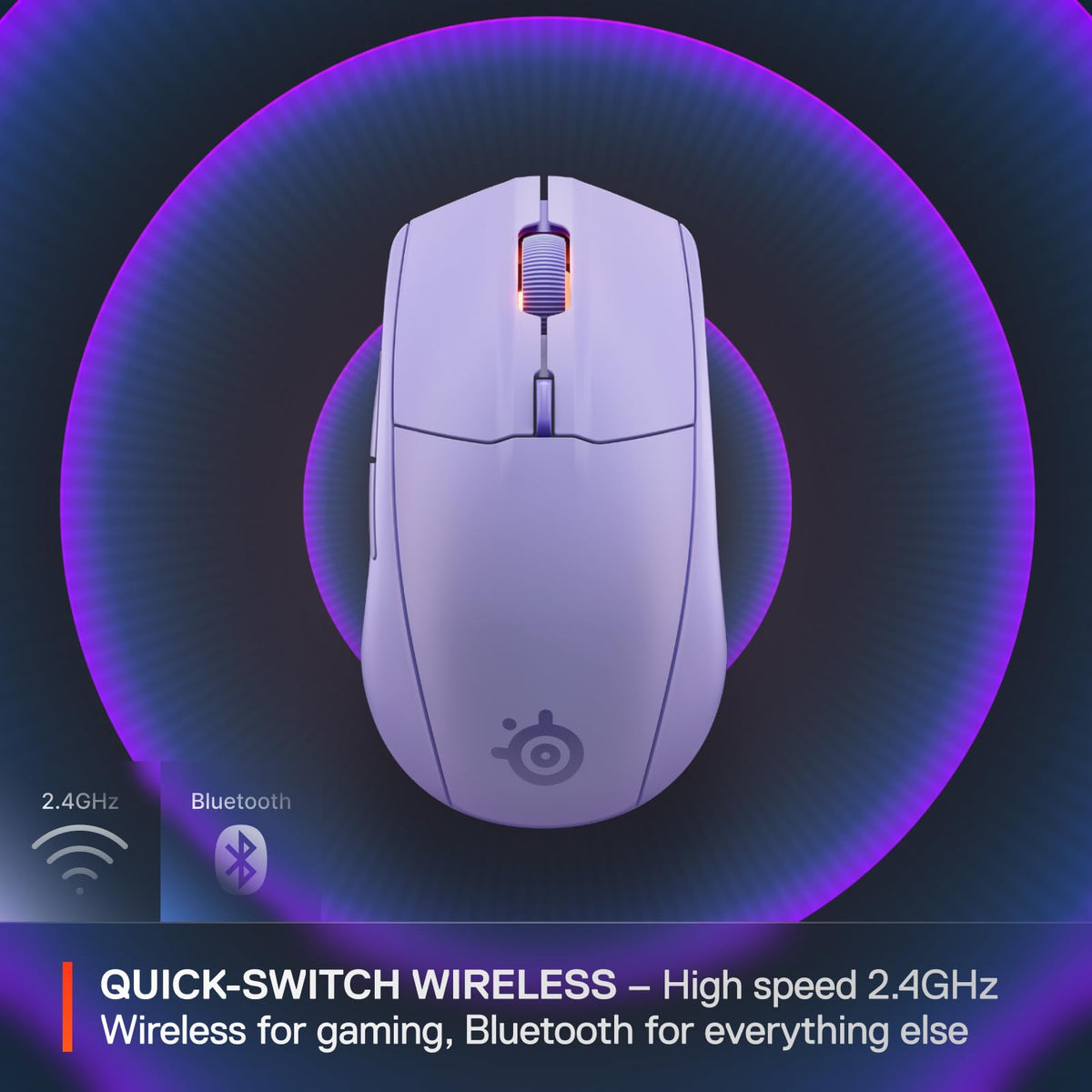 SteelSeries Rival 3 Wireless Gen 2 Gaming Mouse - 2.4GHz and Bluetooth - 18000 DPI TrueMove Air Optical Sensor - 60 Million Click Durability