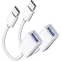 USB C to USB 3.0 Adapter [2 Pack], USB C Male to USB Female OTG Cable Thunderbolt3 to USB Adapter Compatible with MacBook Pro/Air, iPhone 17 Pro…