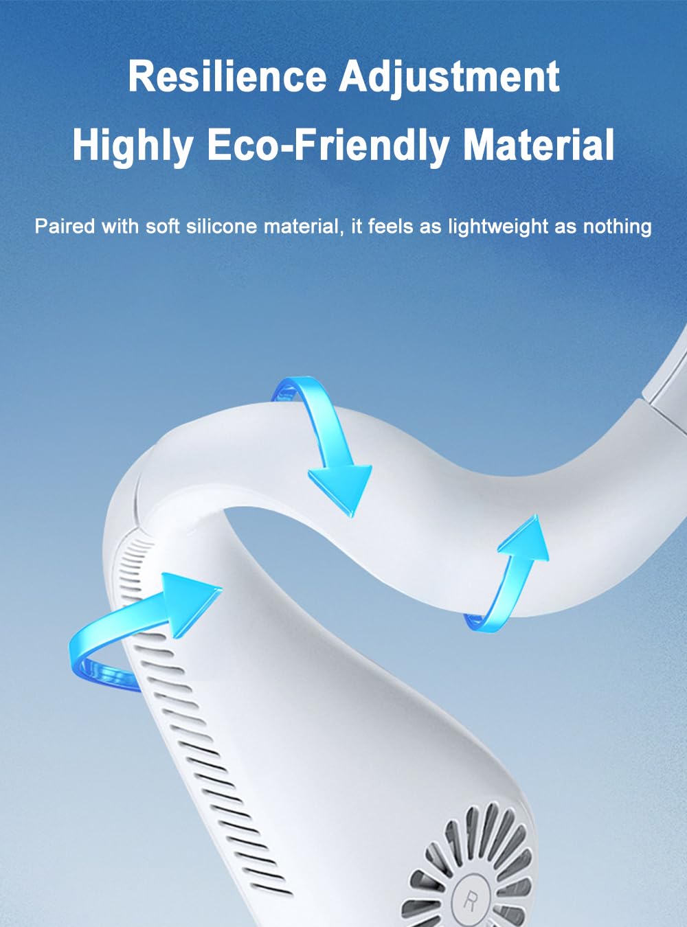 Jorxentia Portable Neck Fan USB Rechargeable - 3 Speeds Hanging Fan