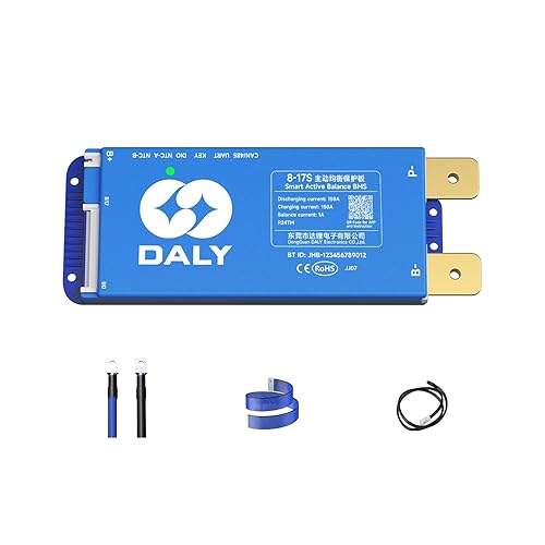 DALY Smart Active Balance BMS 150A 24V-60V 8S-17S Built-in Bluetooth with RS485 CAN PCB Battery Protection Board for Li-ion LifePO4 LTO Battery Pack