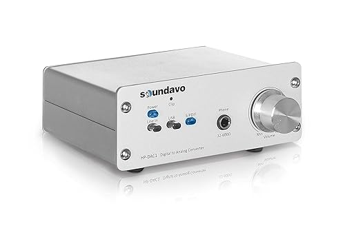 Soundavo HP-DAC1 Digital to Analog Converter/Headphone Preamp DAC with S/PDIF, Line, USB Input for PC/Laptop