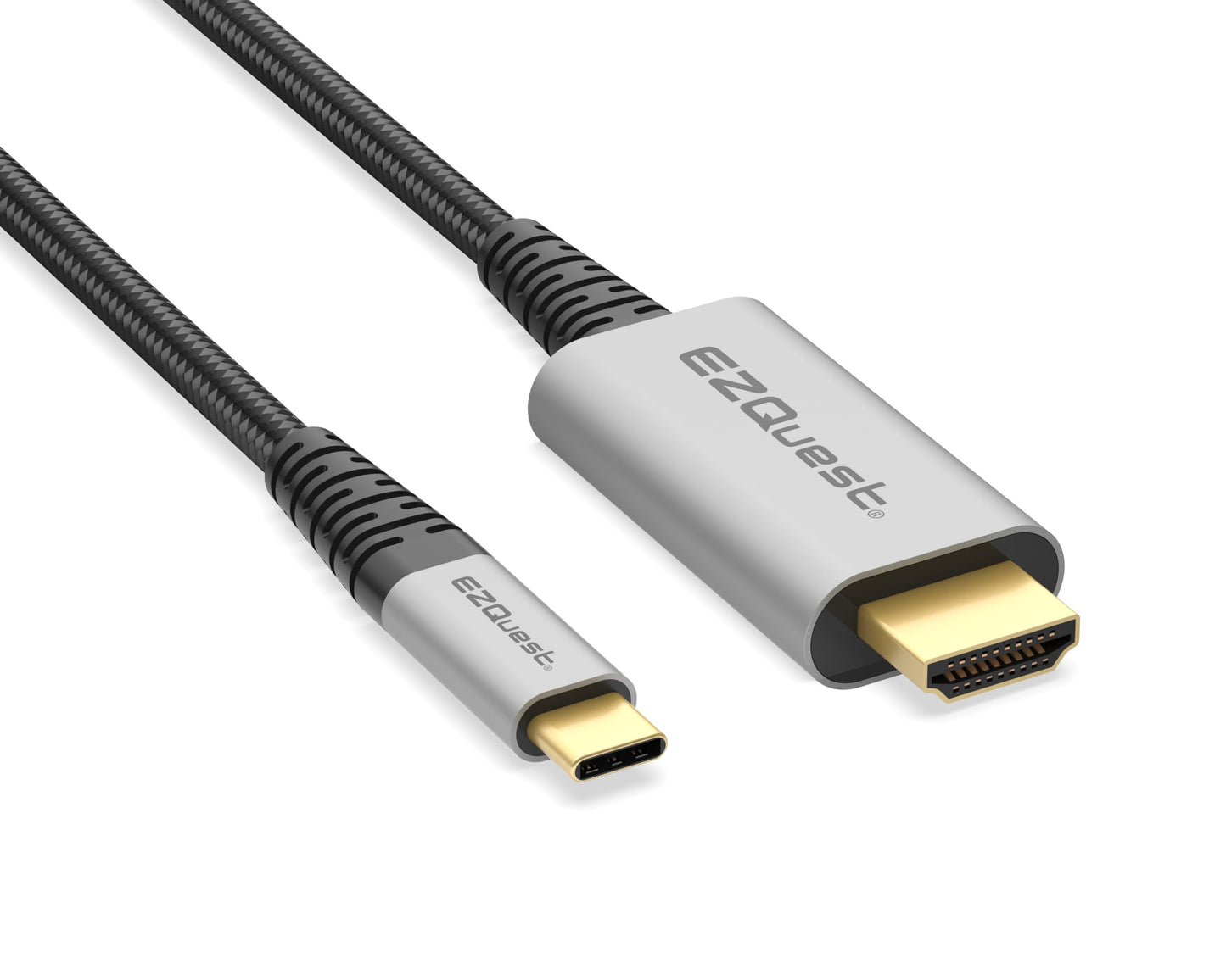 EZQuest DuraGuard USB-C to HDMI 8K 60Hz Cable (7.2ft) for External Displays - Supports HDR10 - Kevlar Reinforced & Nylon Braided - Thunderbolt 3/4