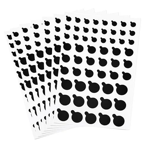 Mnvhoky Solid Color Webcam Privacy Stickers, Anti-Peeping Camera Cover Tabs, Reusable Low-Tack Vinyl Covers, Multi-Size Black Sheets (7 Pack, Matte