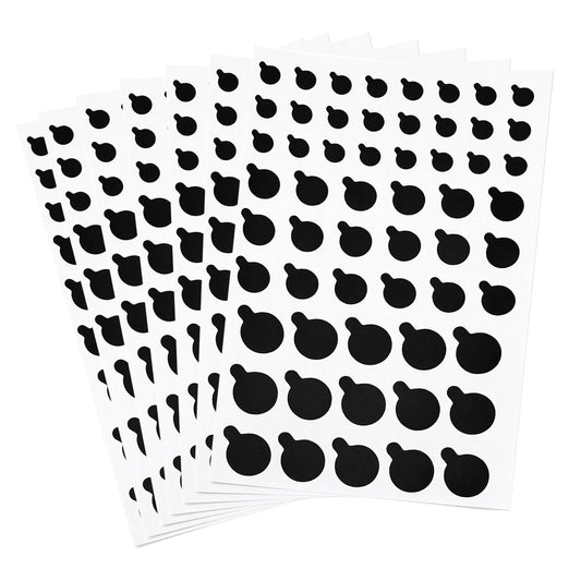 Mnvhoky Solid Color Webcam Privacy Stickers, Anti-Peeping Camera Cover Tabs, Reusable Low-Tack Vinyl Covers, Multi-Size Black Sheets (7 Pack, Matte