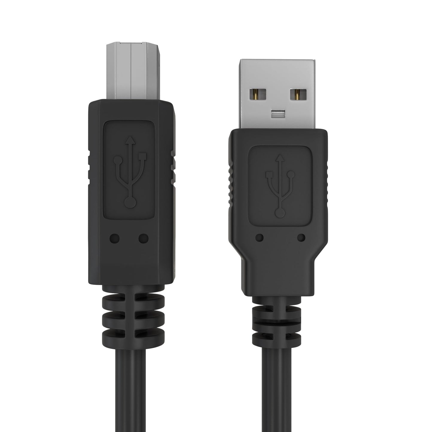 Cmple - USB Printer Cable USB 2.0 A Male To B Male USB Cord for Printers, Scanners, External Hard Drives Camera - 3 Feet, Black