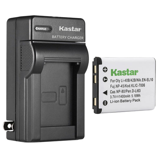 Kastar 1-Pack Battery and AC Wall Charger Replacement for GE E1045W, E1055W, E1255W, E1276W, E1410SW, E1450W, E1480W, E1486TW, E1680W, G3WP, G5WP