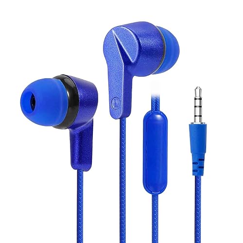 UrbanX R2 Wired in-Ear Headphones with Mic for Motorola Moto G Stylus (2021) with Tangle-Free Cord, Noise Isolating Earphones, Deep Bass, in-Ear Bud…
