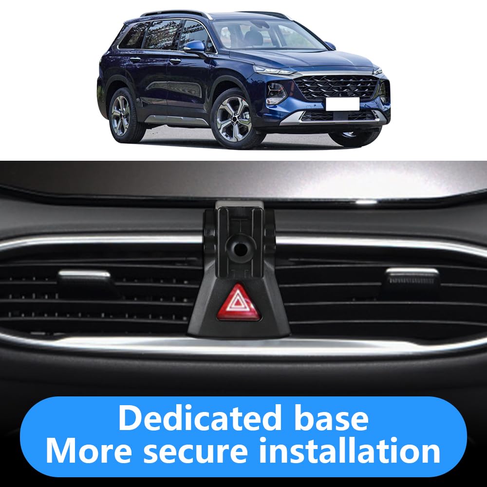 LUNQIN Car Phone Holder for Hyundai Santa Fe 2019 2020 2021 2022 2023 and Santa Fe Hybrid 2021-2023 Auto Interior Accessories Best Cell Phones Mount