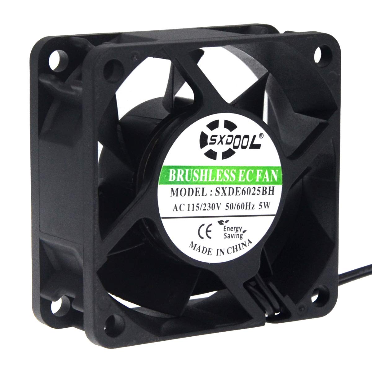 SXDOOL EC Cooling Fan 60x25mm AC 110V 115V 120V 220V 240V Dual Ball Bearings for Chassis case cabinets projectors