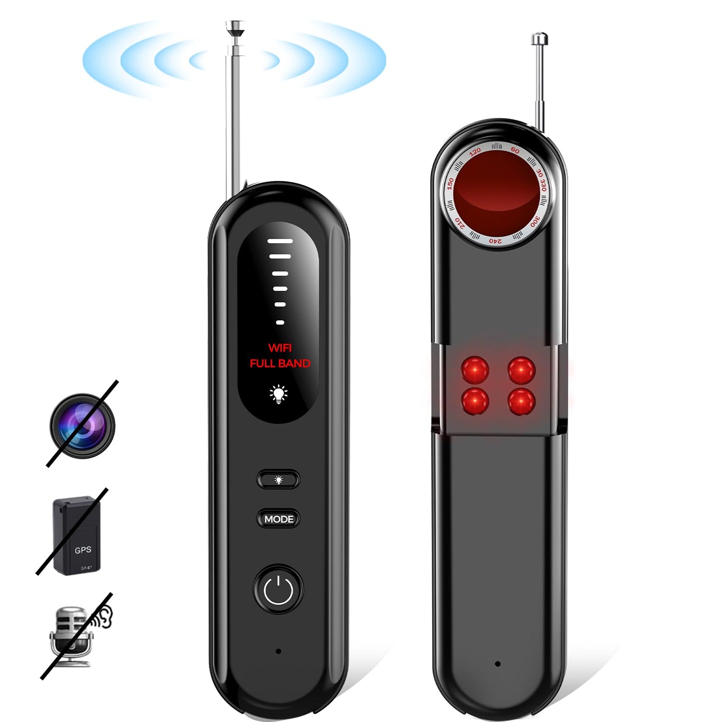 EVESKY Hidden Camera Detector Spy Camera Finder,Bed Bug Hidden Camera Detectors for Hotels,RF Detectors for Travel,GPS Tracking/Tracker Device
