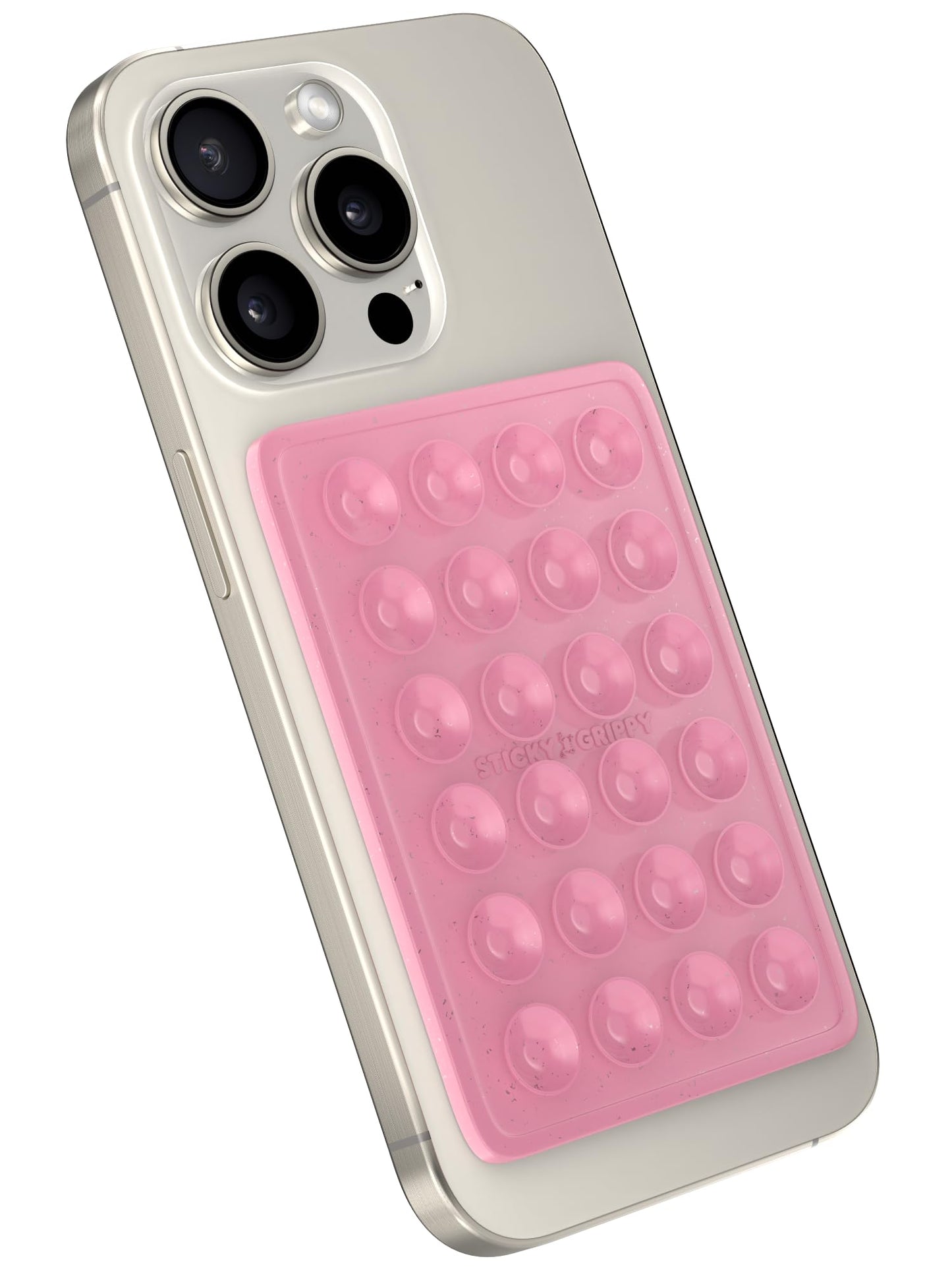StickyGrippy Suction Phone Case Mount, Sillicon Adhesive Phone Accessory for iPhone and Android, Hands-Free Strong Grip Mirror Shower Phone Holder