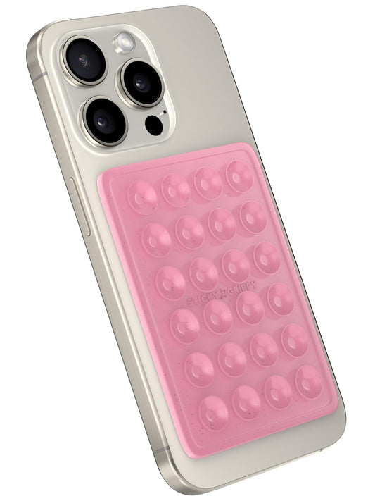 StickyGrippy Suction Phone Case Mount, Sillicon Adhesive Phone Accessory for iPhone and Android, Hands-Free Strong Grip Mirror Shower Phone Holder