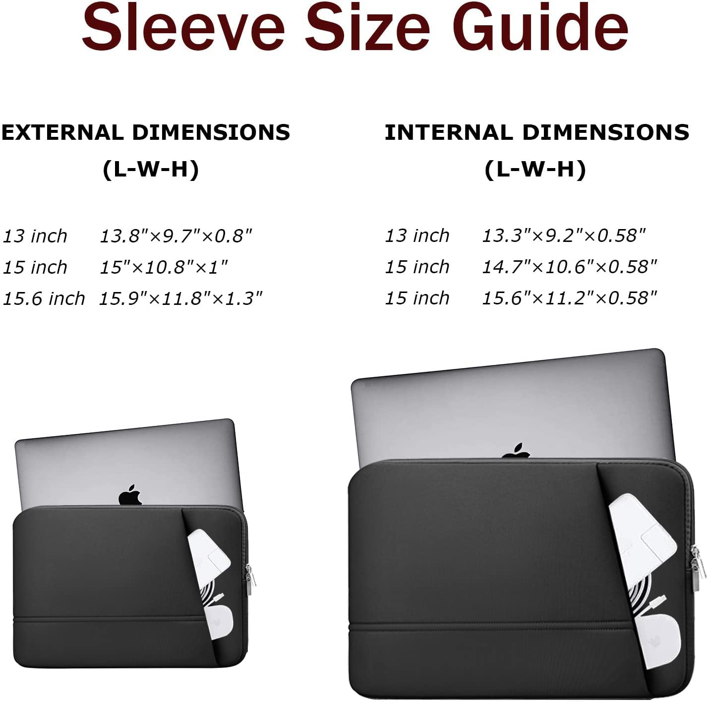 TEDNETGO Laptop Sleeve 15.6 inch, Upgrade Sturdy Portable Monitor Computer Laptop Case, Carrying Sleeve Bag Briefcase Bag 15.6'' with Pockets