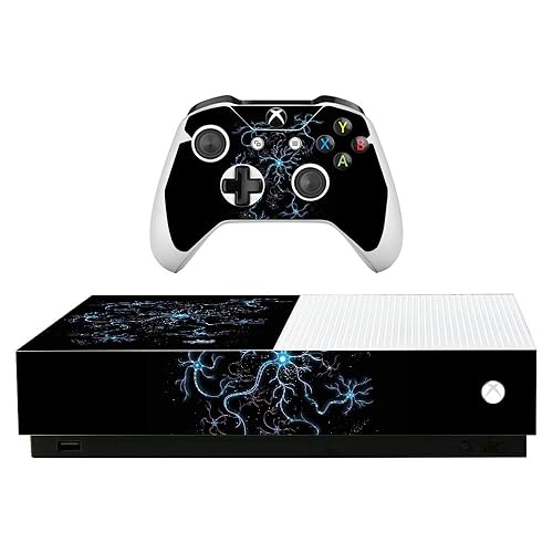 MightySkins Skin for Microsoft Xbox One S All-Digital Edition - Neuron Galaxy | Protective, Durable, and Unique Vinyl Decal wrap Cover | Easy