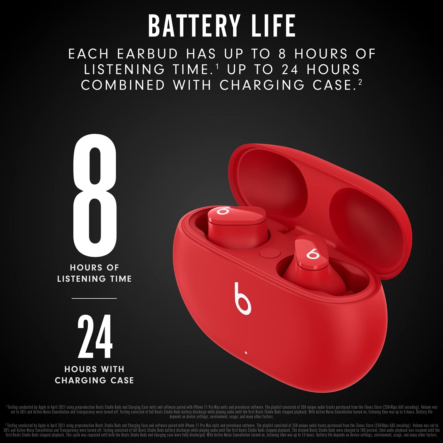 Beats Studio Buds - True Wireless Noise Cancelling Earbuds - Compatible with Apple & Android, Built-in Microphone, IPX4 Rating, Sweat Resistant