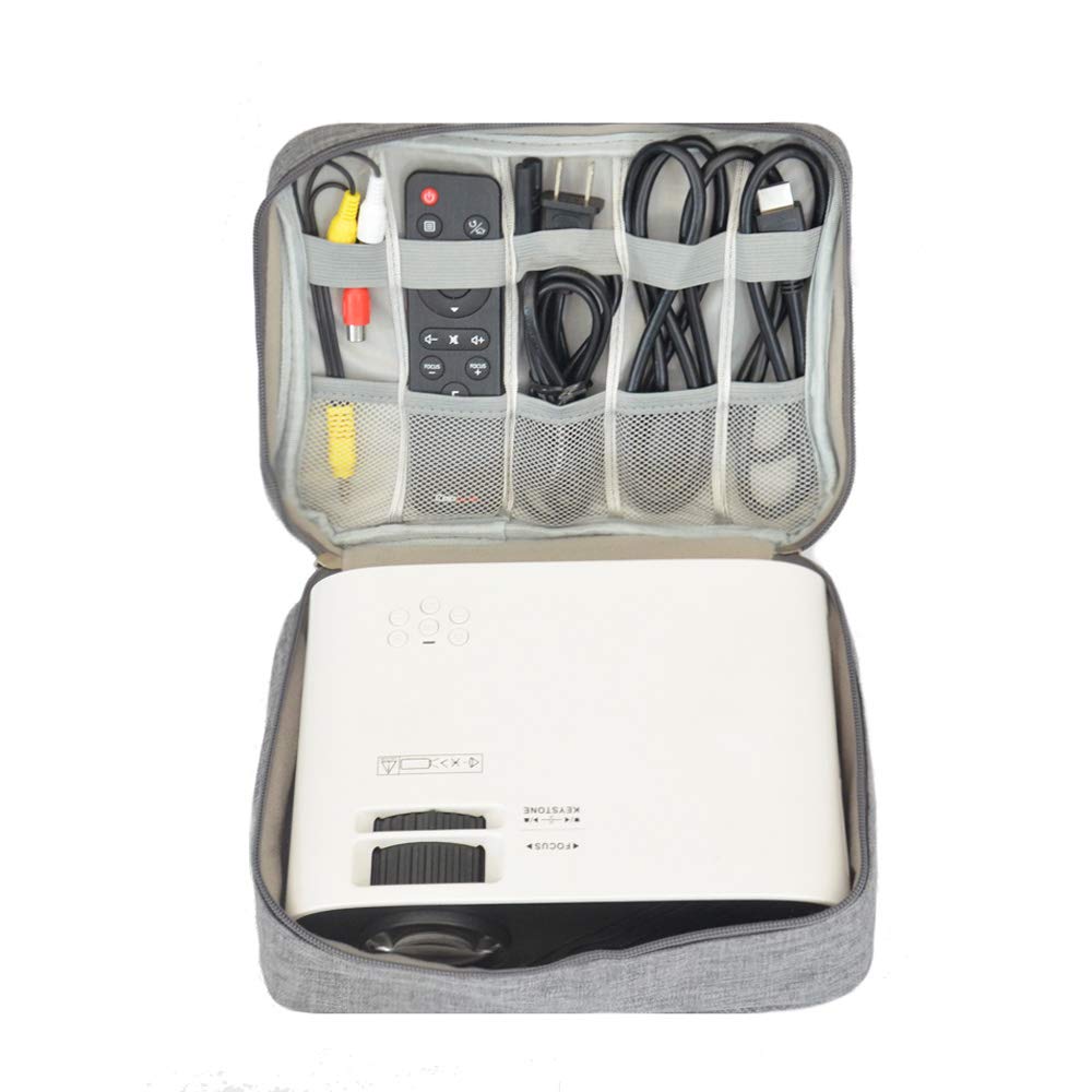 BYOYO Carrying Bag Case Storage Organizer for Projectors and Accessories (Black,Single)