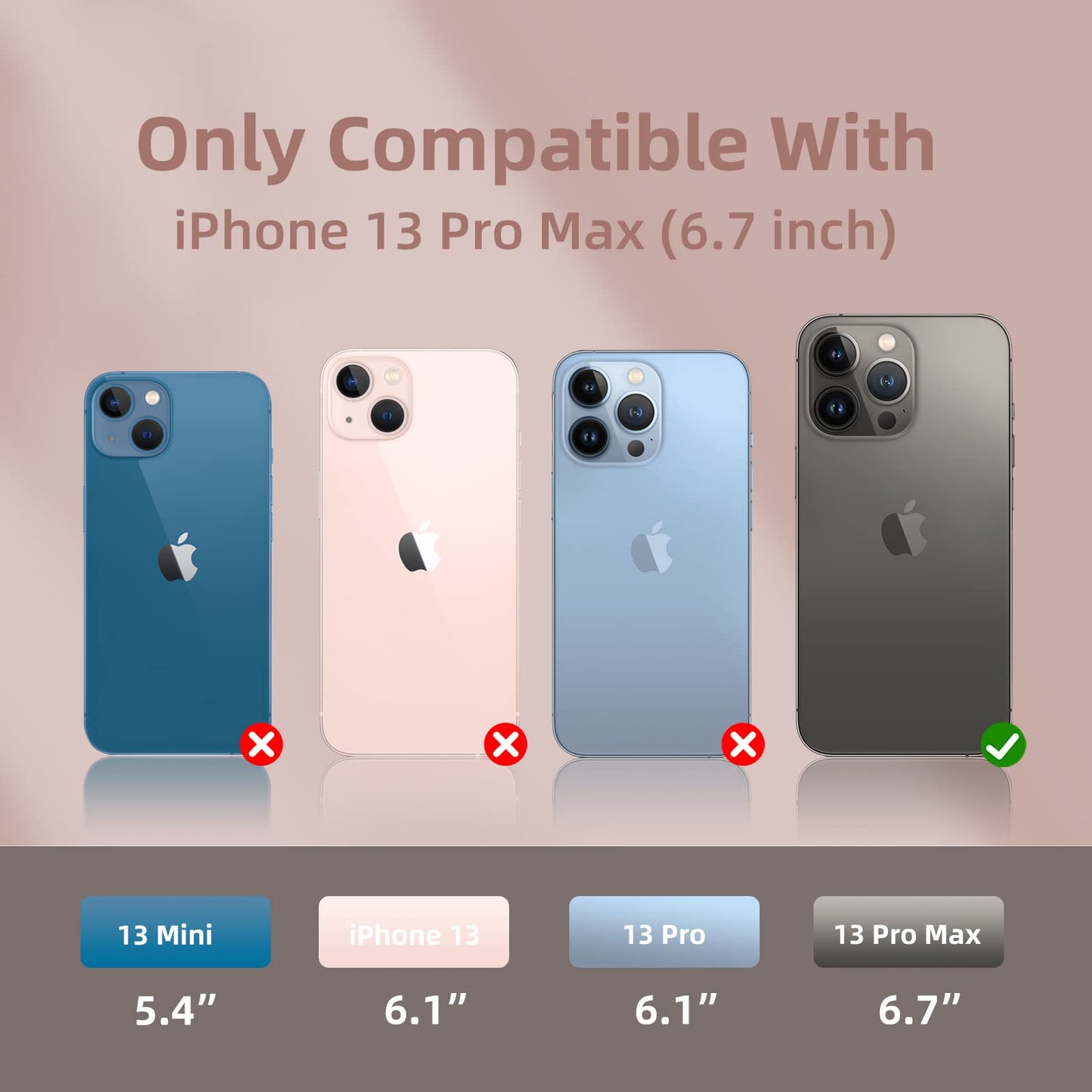 K TOMOTO Compatible with iPhone 13 Pro Liquid Silicone Case, Pink Sand