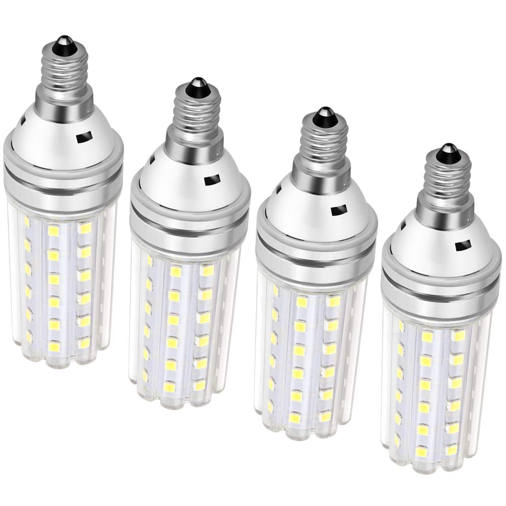 E12 Led Bulb 150 Watt Equivalent, 15W Led Candelabra Watt Light Bulbs 1500Lm Daylight White 6000k Led Chandelier Bulbs, Decorative Candle Base