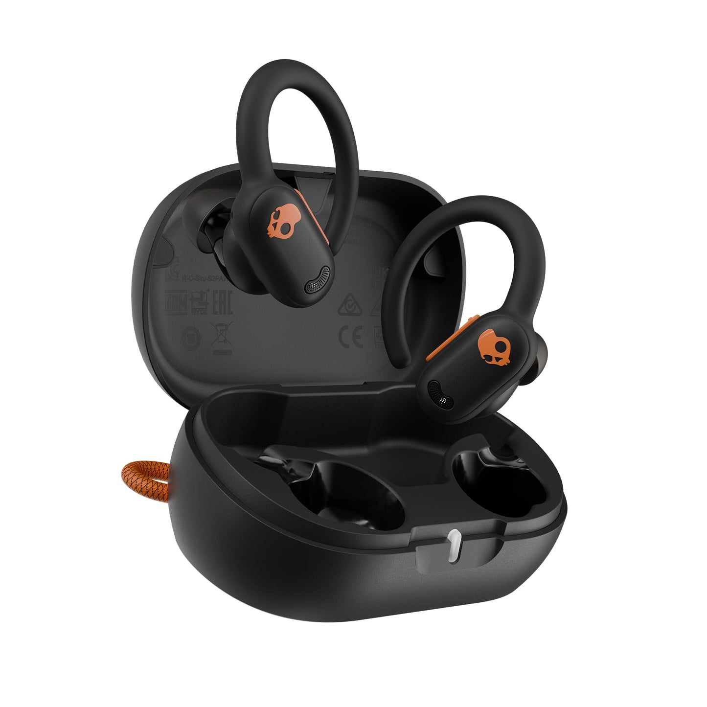 Skullcandy Push ANC Active Noise Cancelling Wireless Earbuds - Black/Orange