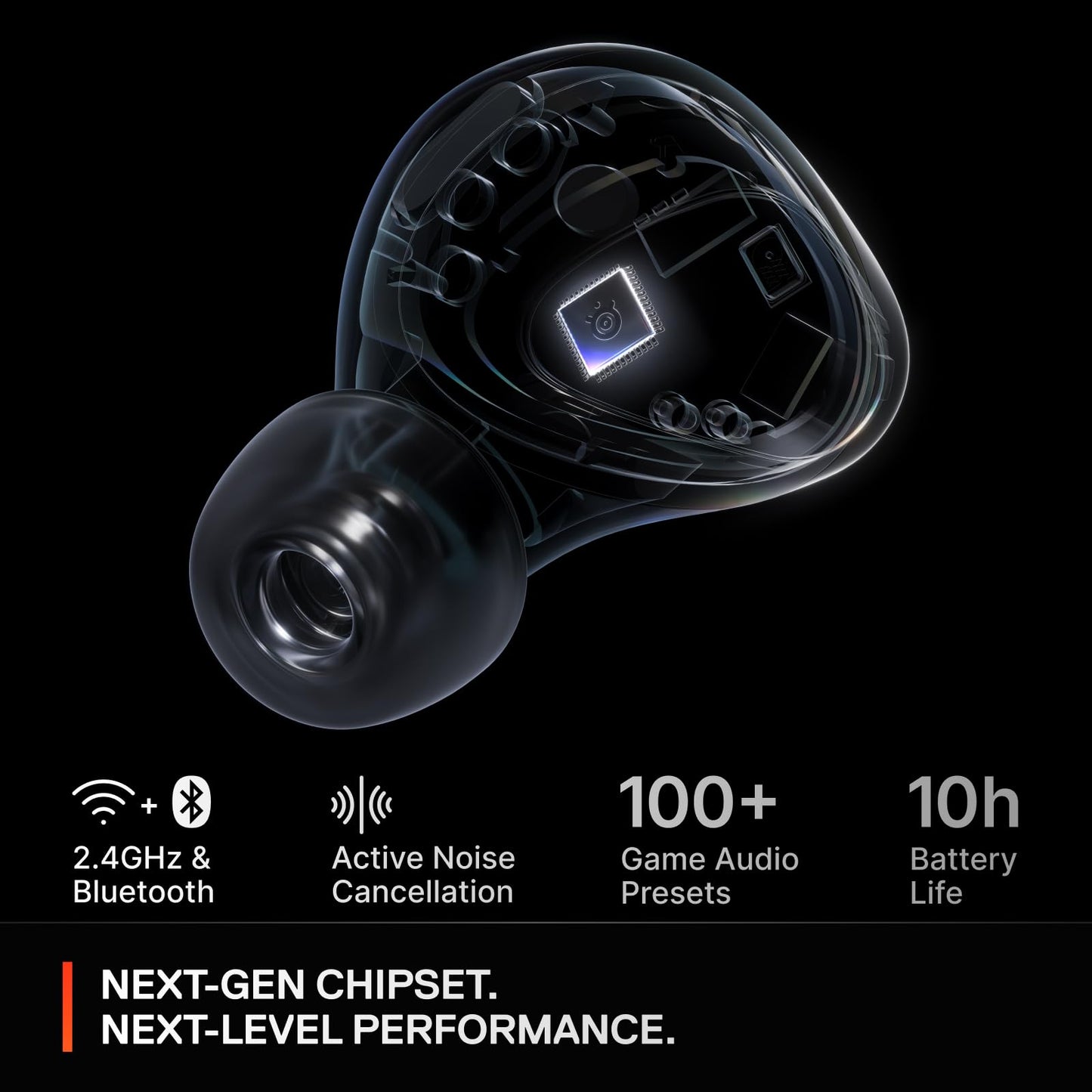 SteelSeries Arctis GameBuds for Xbox/PC/PS5/Switch/Mobile - Quick-Switch 2.4GHz+Bluetooth 5.3 - Active Noise Cancelling - Mobile App - Water Resistant