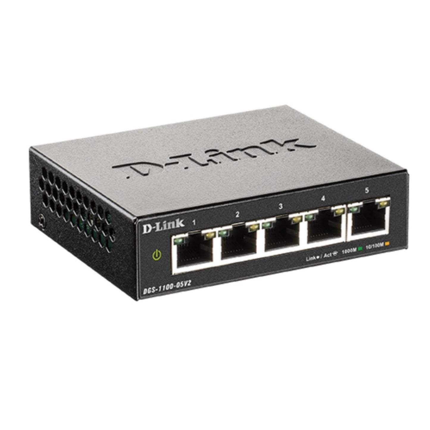 D-Link 5-Port Gigabit Smart Managed Ethernet Switch, L2, VLANs, QoS, IGMP Snooping, LAG, Web UI, Sturdy Metal with Shielded Ports, Desktop, Fanless