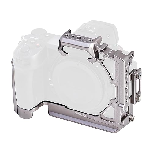 YANZUO Full Camera Cage for Nikon Z6 III, Lightweight Anodized Aluminum Rig with 38mm Arca-Swiss Plate, Quick Release, Two-Point Locking for Gimbal