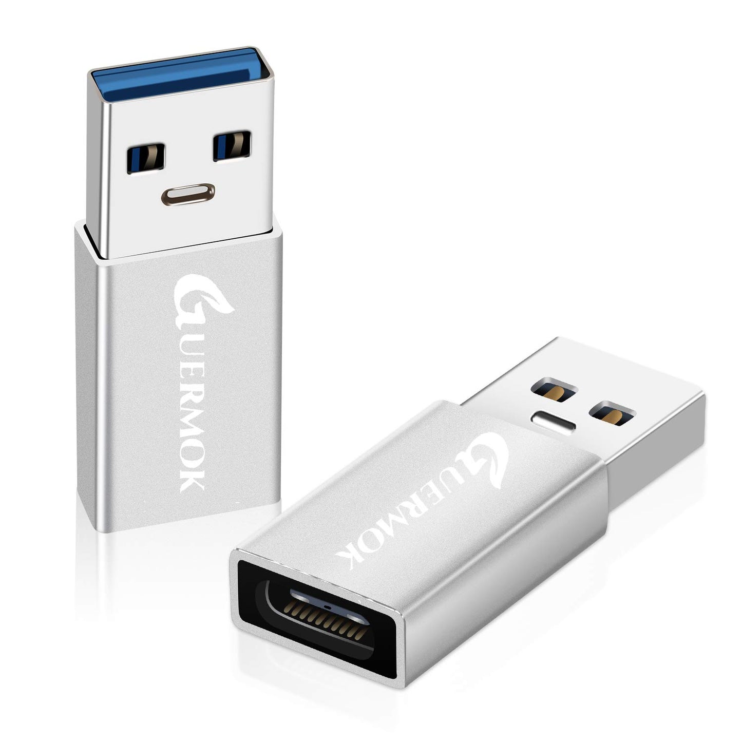 Guermok USB C to USB Adapter 3.0(2-Pack), USB C Female to USB Male Adapter Compatible with Phone13 14 15 16Pro Max Pad, Laptops PC Power Banks…