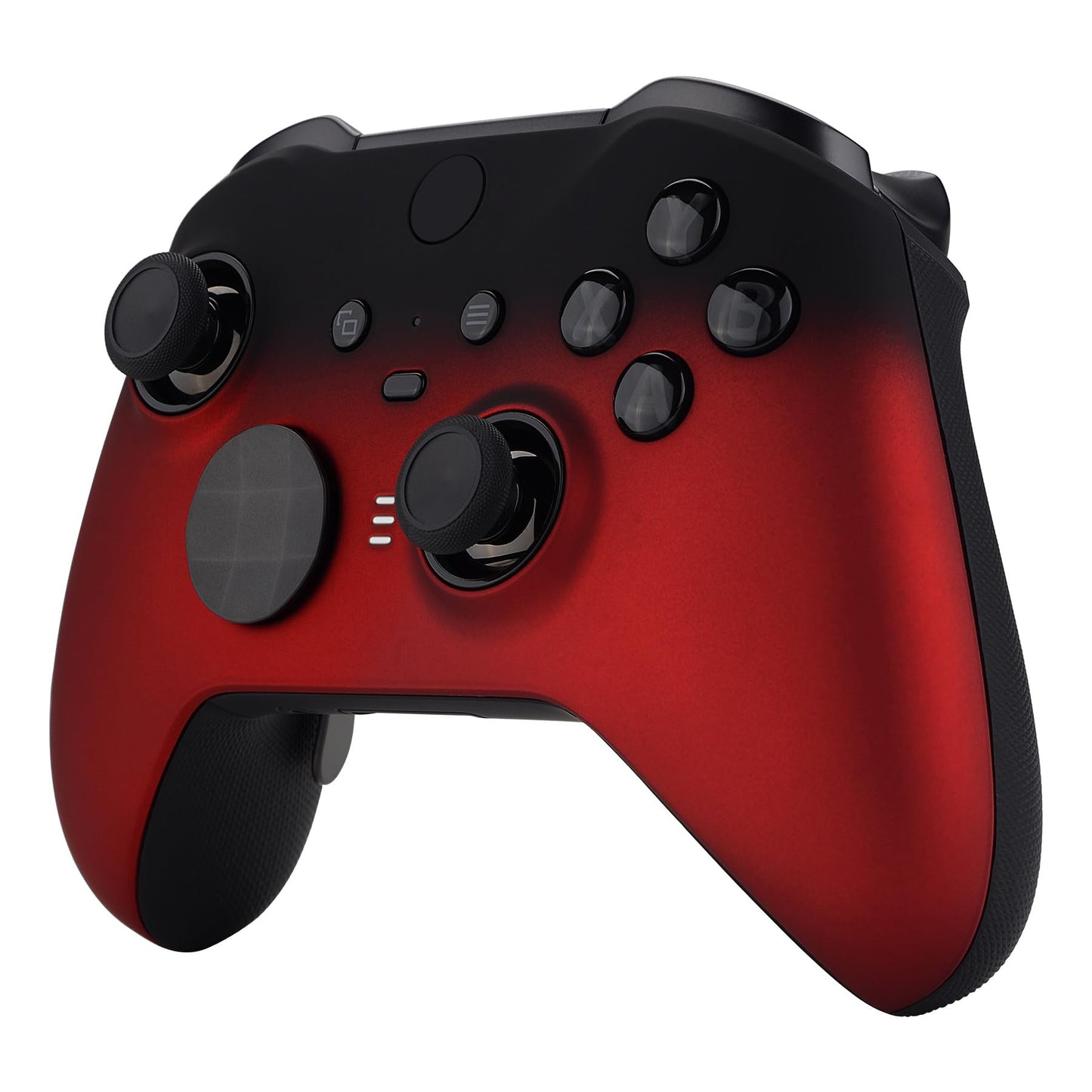 eXtremeRate Shadow Scarlet Red Soft Touch Grip Faceplate for Xbox One Elite Series 2, Front Housing Shell Cover Replacement Kit for Xbox Elite 2 Core