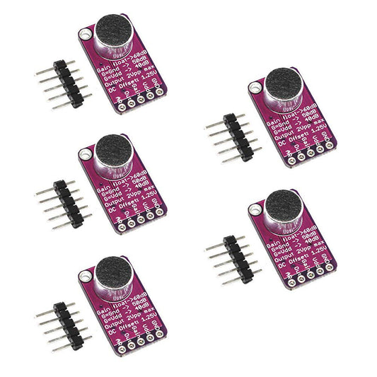 ACEIRMC 5pcs MAX9814 Electret Microphone Amplifier with Auto Gain Control for Arduino