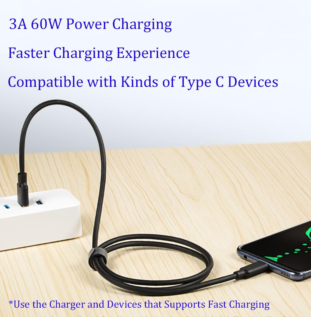 SSSUWP USB3.2 Type A to C 10Gbps Cable, USB3.2 Gen 2 Type C Data Cable, 3A 60W PD Fast Charging, Android Auto Cable, for Galaxy S23 S22 S21 Note 20