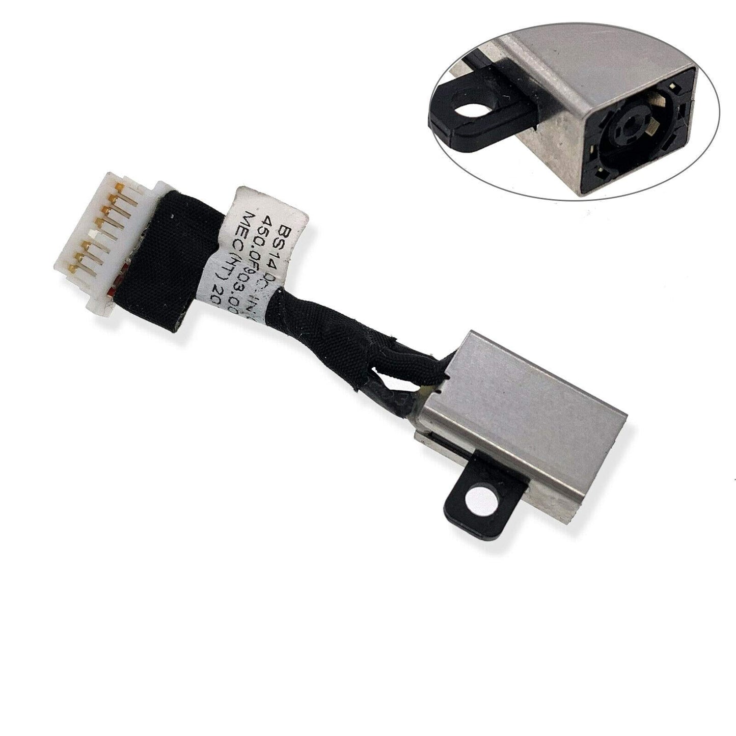 Fleshy Leaf DC Power Jack Socket Plug Charging Port with Cable Replacement for Dell Inspiron 14 5481 5482 5485 5491 5591 WJXD9 0WJXD9 450.0F903.0011
