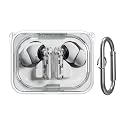 POZCIS for Nothing Ear (a) Case Cover, Clear Soft TPU Protective Earbuds Case with Carabiner Accessories