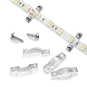 Threetwofour 100 Pack Strip Light Mounting Brackets,Tape Light Fixing Clips,led Strip Light clamp,Double Side Fixing,202 Screws Included,Use
