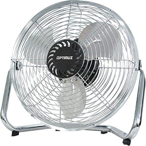 Optimus Industrial Grade 3-Speed High-Velocity Fan, 18 Inches, Black/Chrome, F-4182 by Optimus