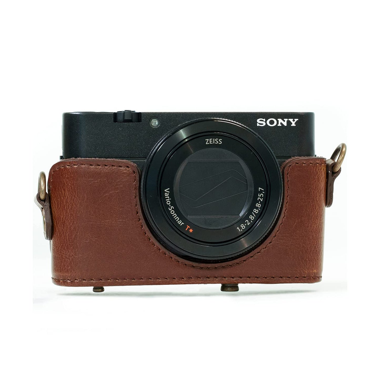MegaGear MG284 Ever Ready Leather Camera Case Compatible with Sony Cyber-Shot DSC-RX100 VII, DSC-RX100 VI, DSC-RX100 V, DSC-RX100 IV, DSC-RX100 III
