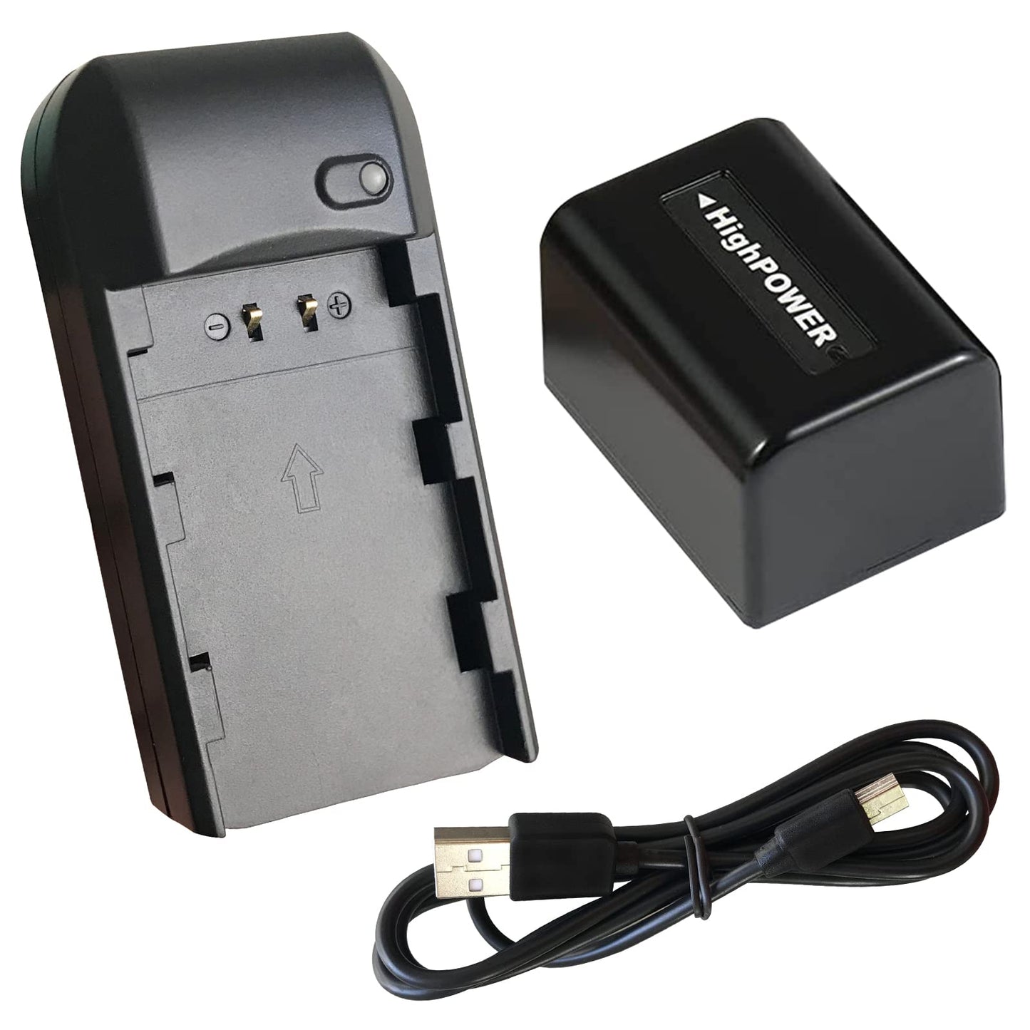 CofunKool NP-FV5 Plus Battery Charger, Digital Video Camera Camcorder Travel Charger and 3.7V 2000mAh NP-FV5 Plus Rechargeable Lithium Battery