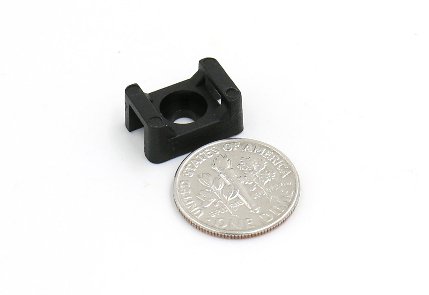 iExcell 100 Pcs Black 4.5mm Cable Tie Base Saddle Type Mount Wire Holder